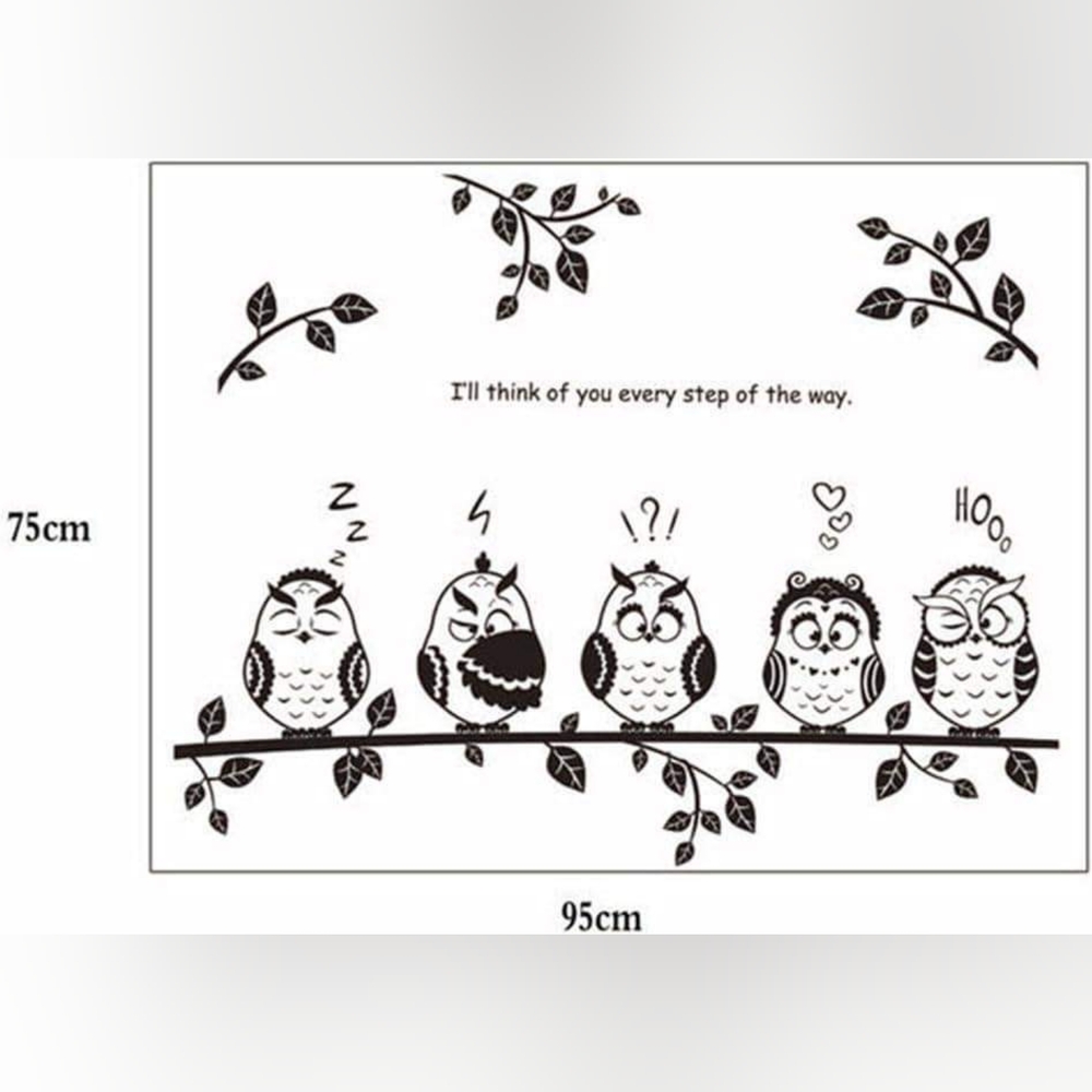 Owl Wall Nursery Decal Sticker